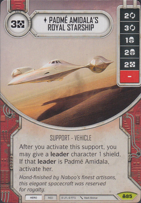 Padme Amidala's Royal Starship (CONV) Rare Star Wars Destiny Fantasy Flight Games   