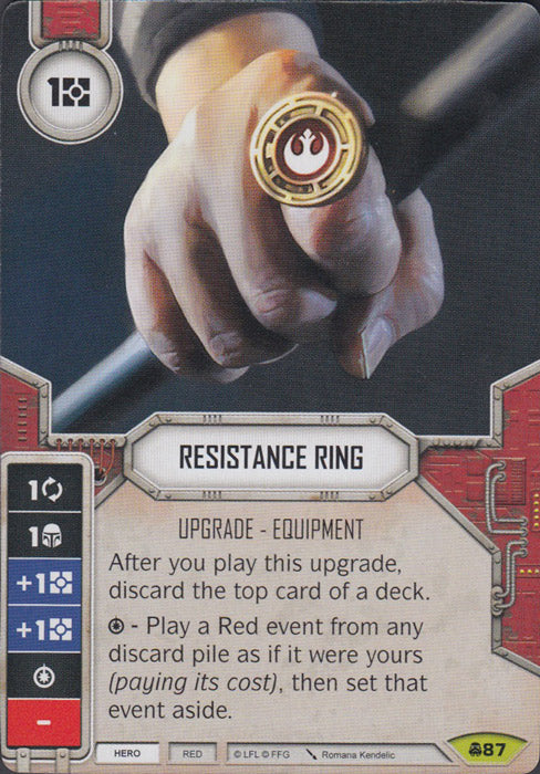 Resistance Ring (CONV) Rare Star Wars Destiny Fantasy Flight Games   