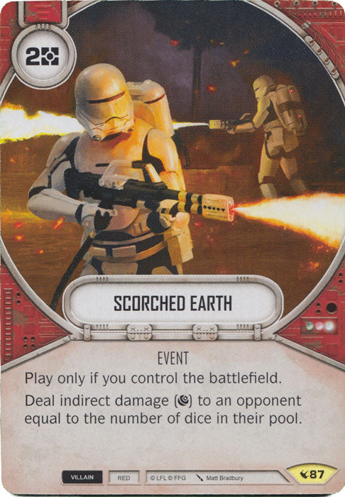 Scorched Earth (LEG) Uncommon Star Wars Destiny Fantasy Flight Games   