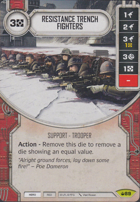 Star Wars Destiny Resistance Trench Fighters (SOH) Rare