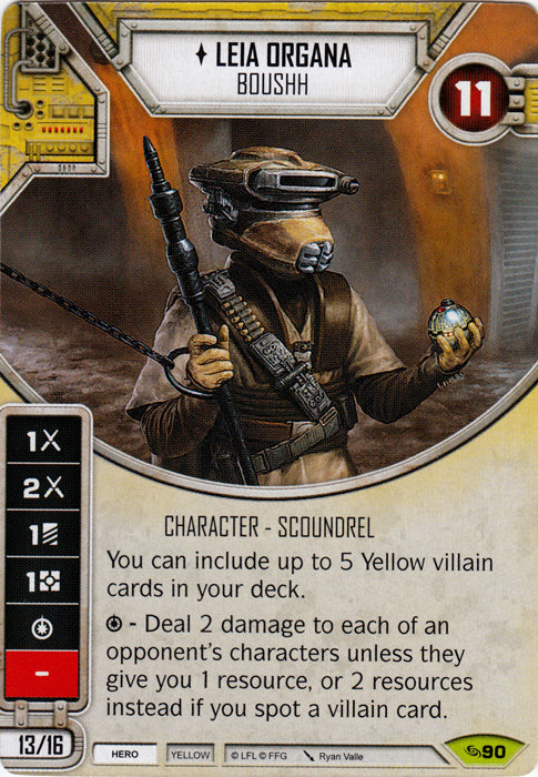 Leia Organa - Boushh (ATG) Rare Star Wars Destiny Fantasy Flight Games   