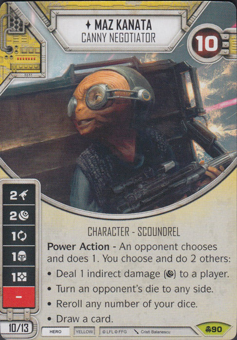 Maz Kanata - Canny Negotiator (CONV) Rare Star Wars Destiny Fantasy Flight Games   