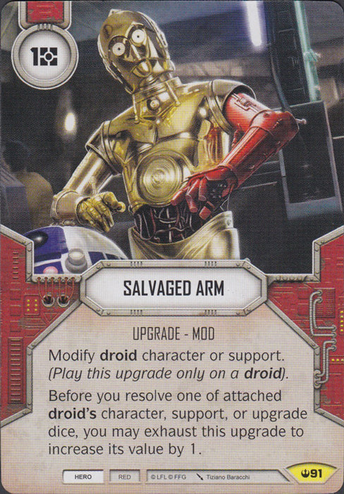 Salvaged Arm (SOH) Uncommon Star Wars Destiny Fantasy Flight Games   