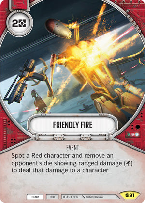 Friendly Fire (SoR) Uncommon Star Wars Destiny Fantasy Flight Games   