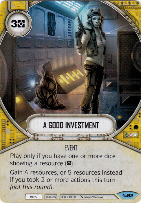 A Good Investment (ATG) Common Star Wars Destiny Fantasy Flight Games   