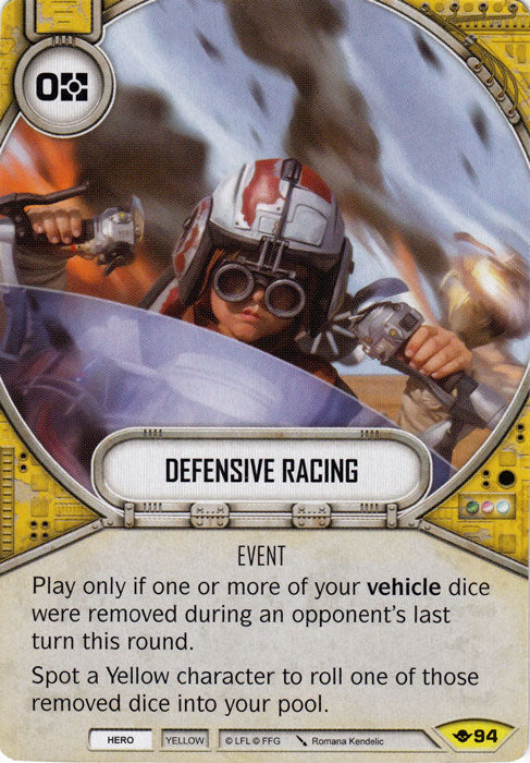Defensive Racing (WotF) Uncommon Star Wars Destiny Fantasy Flight Games   