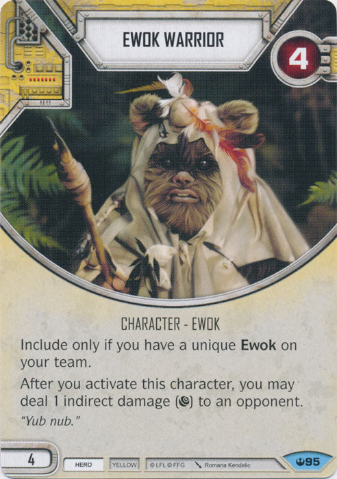 Ewok Warrior (SOH) Common Star Wars Destiny Fantasy Flight Games   