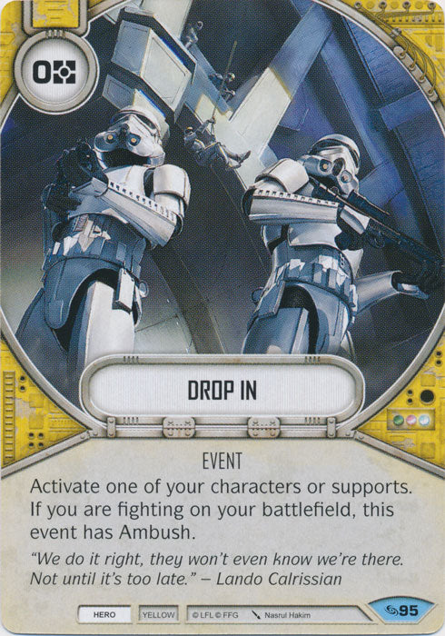 Drop In (ATG) Common Star Wars Destiny Fantasy Flight Games   