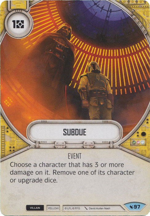 Subdue (LEG) Common Star Wars Destiny Fantasy Flight Games   