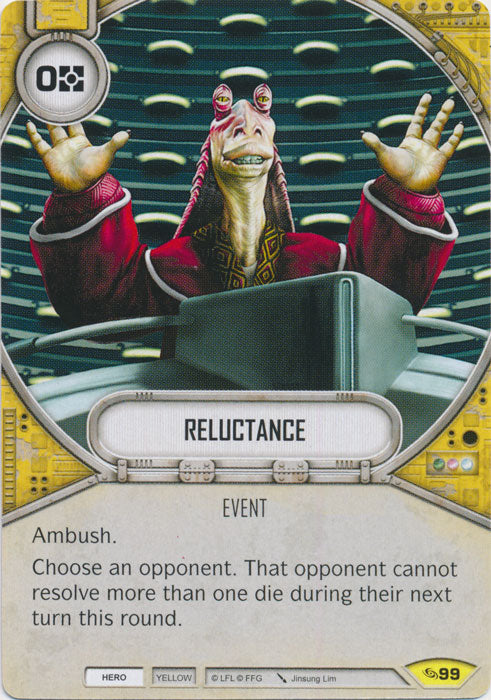 Reluctance (ATG) Uncommon Star Wars Destiny Fantasy Flight Games   