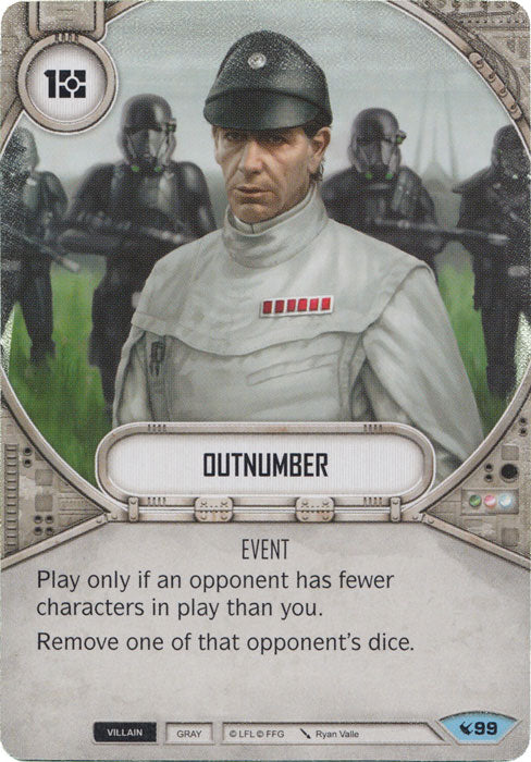 Outnumber (LEG) Common Star Wars Destiny Fantasy Flight Games   