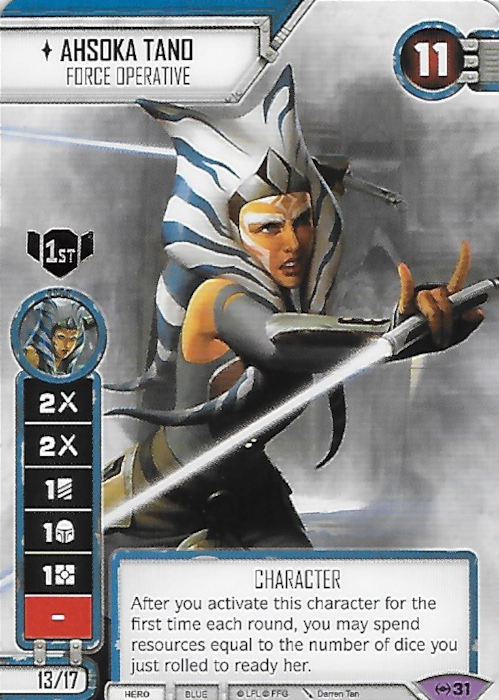Star Wars Destiny Ahsoka Tano – Force Operative (EAW) Spotgloss Promo 1st Place (Card only)