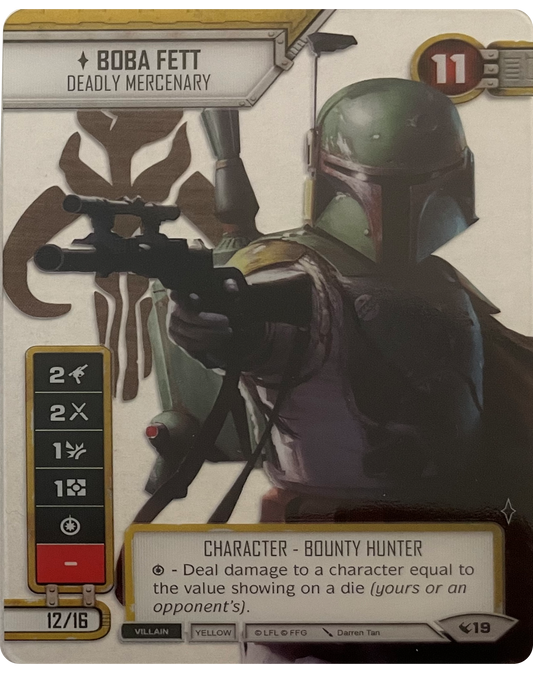 Boba Fett - Deadly Mercenary (LEG) SpotGLASS Promo Star Wars Destiny Fantasy Flight Games   