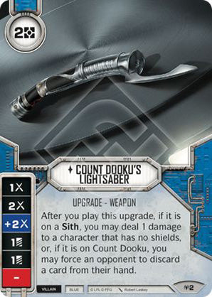 Count Dooku's Lightsaber (AON) Starter Star Wars Destiny Fantasy Flight Games   