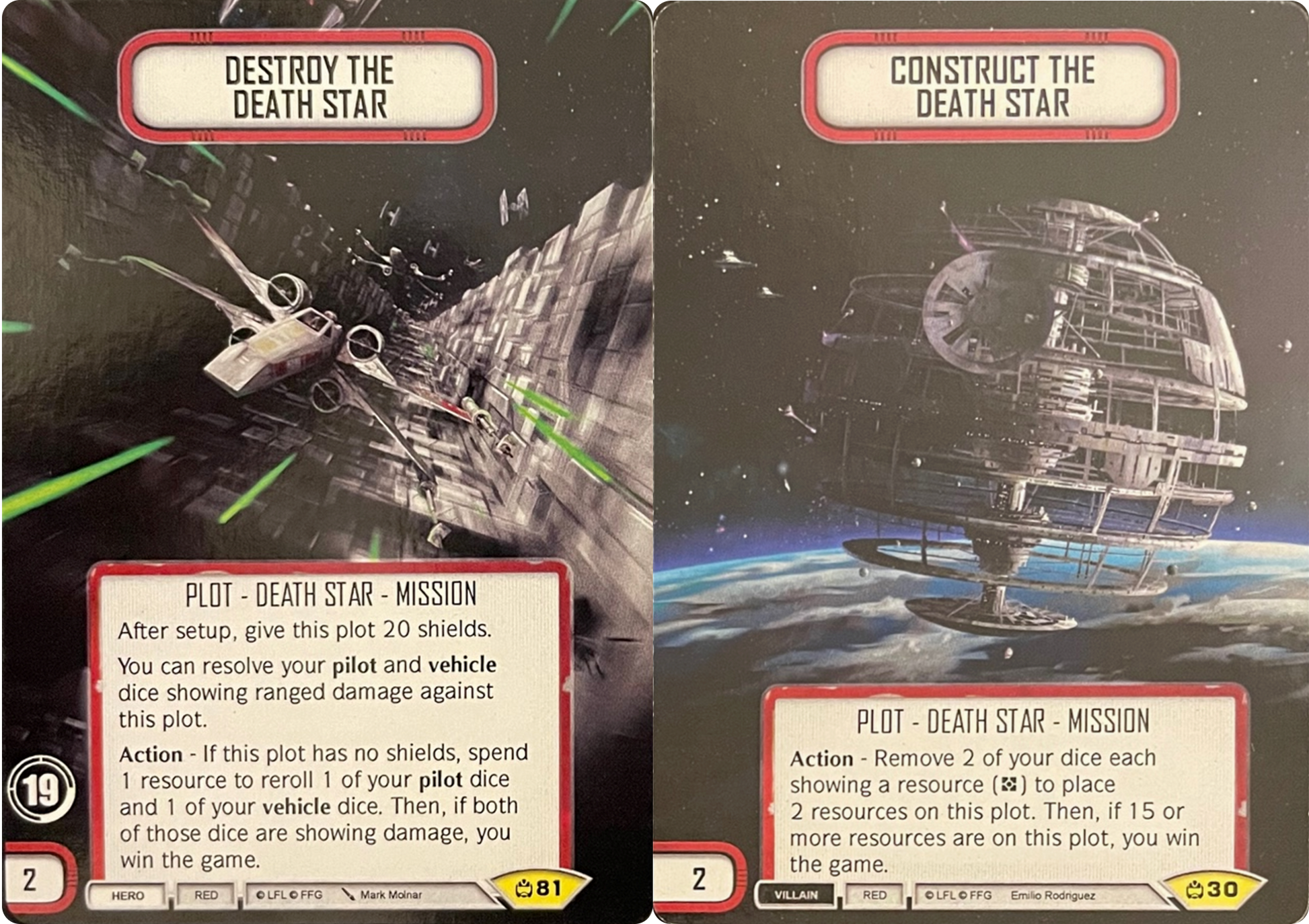 Destroy the Death Star / Construct The Death Star (CM) Promo Star Wars Destiny Fantasy Flight Games   
