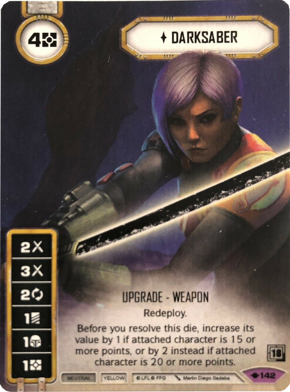 Darksaber (WotF) Promo (Card Only) Star Wars Destiny Fantasy Flight Games   