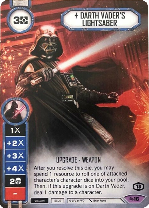Darth Vader's Lightsaber (ATG) Promo (Card only) Star Wars Destiny Fantasy Flight Games   