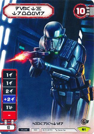 Star Wars Destiny Death Trooper (SoR) Aurebesh Promo (Card only)