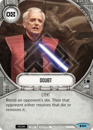 Doubt (SoR) Common Star Wars Destiny Fantasy Flight Games   