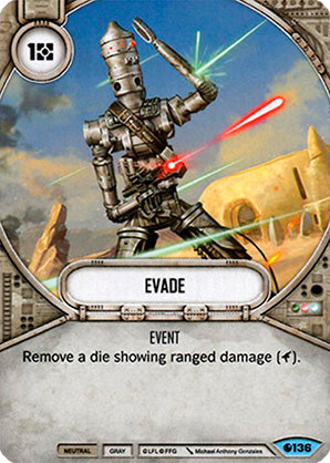 Evade (SoR) Common Star Wars Destiny Fantasy Flight Games   