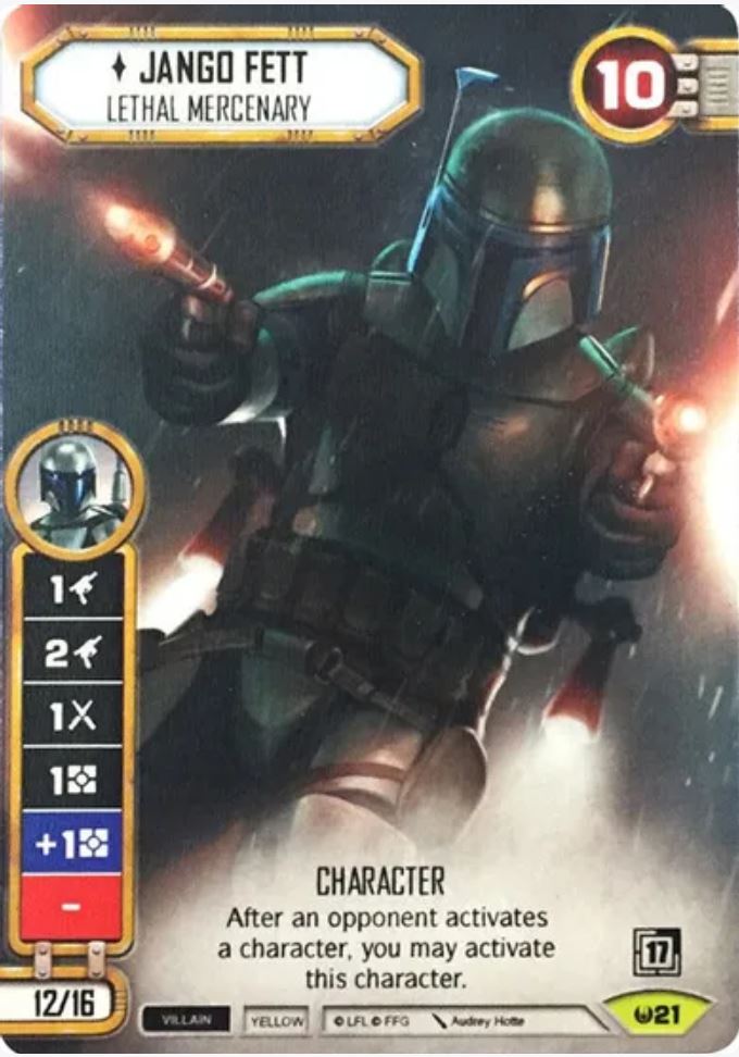 Jango Fett - Lethal Mercenary (AWK) Promo (Card only) Star Wars Destiny Fantasy Flight Games   