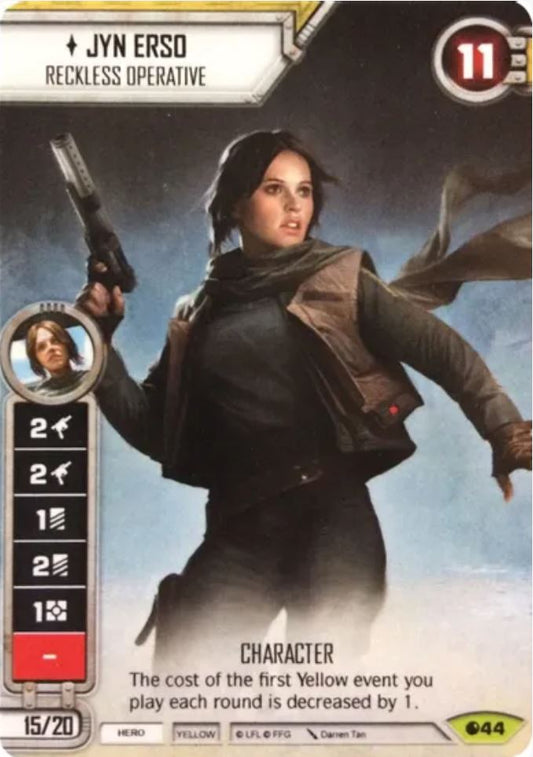 Jyn Erso - Reckless Operative (SoR) Promo (Card only) Star Wars Destiny Fantasy Flight Games   