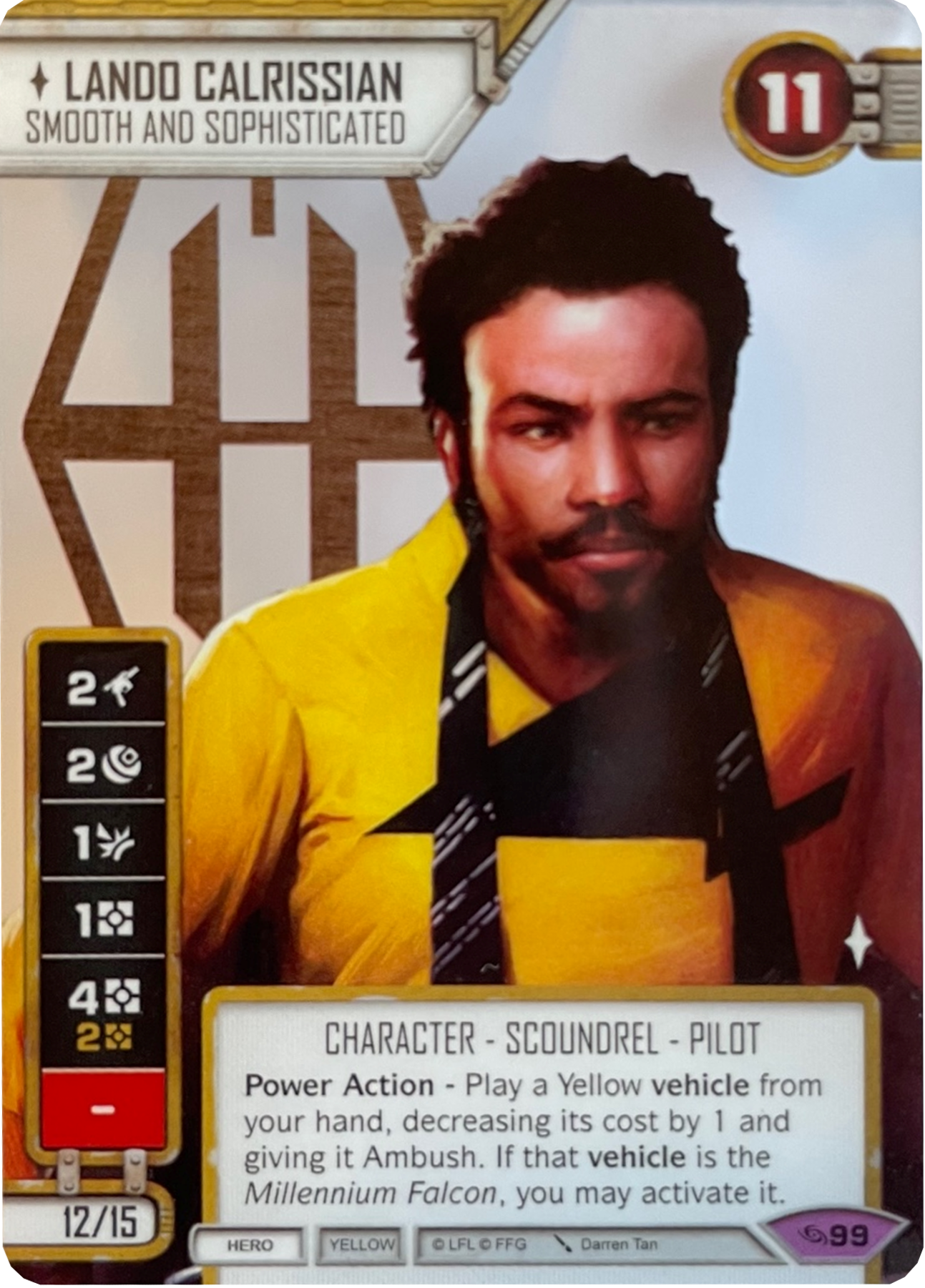 Lando Calrissian - Smooth and Sophisticated (ATG) SpotGLASS Promo (Card only) Star Wars Destiny Fantasy Flight Games   