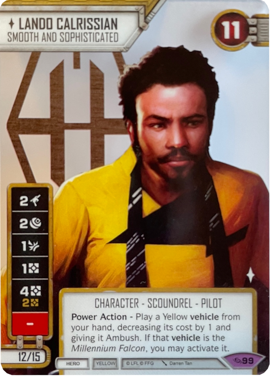 Lando Calrissian - Smooth and Sophisticated (ATG) SpotGLASS Promo (Card only) Star Wars Destiny Fantasy Flight Games   