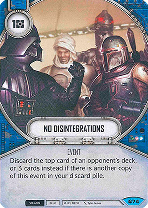 No Disintegrations (SoR) Common Star Wars Destiny Fantasy Flight Games   