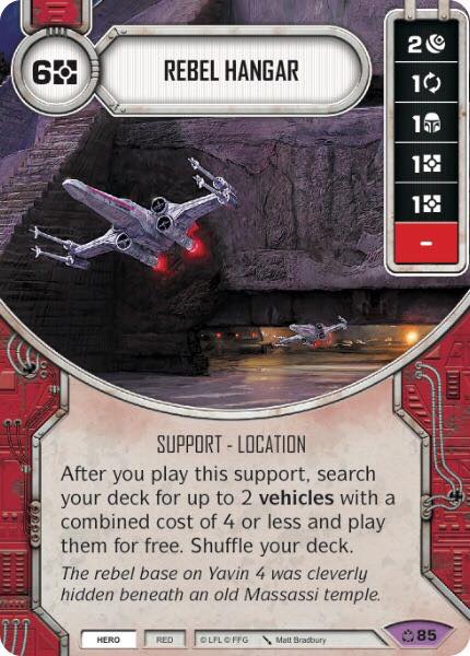 Rebel Hangar (CM) Legendary Star Wars Destiny Fantasy Flight Games