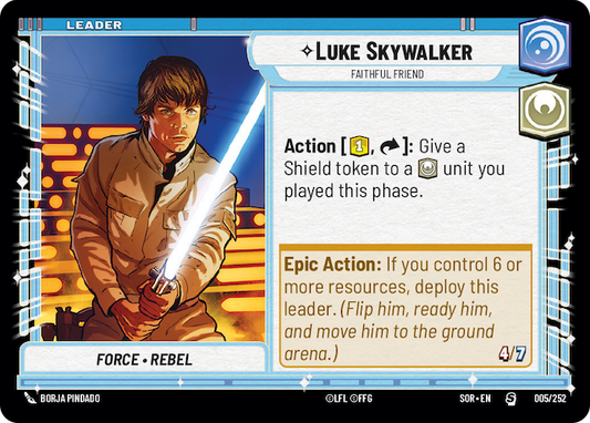 Luke Skywalker - Faithful Friend (SOR) Special Star Wars Unlimited Fantasy Flight Games Standard Non-Foil 
