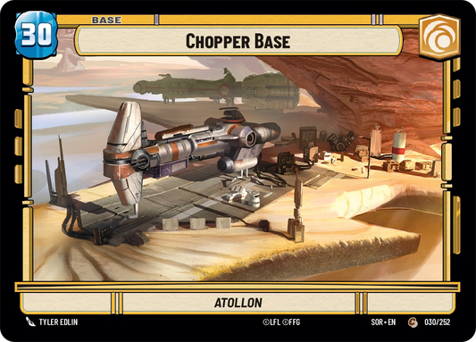 Chopper Base - Atollon (SOR) Common Star Wars Unlimited Fantasy Flight Games Standard Non-Foil 