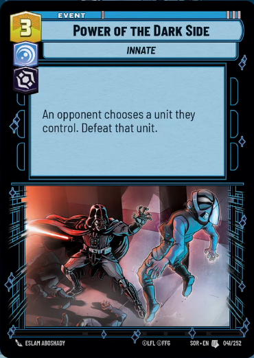 Power of the Dark Side (SOR) Uncommon Star Wars Unlimited Fantasy Flight Games Standard Non-Foil 