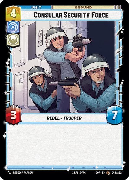 Consular Security Force (SOR) Common Star Wars Unlimited Fantasy Flight Games Standard Non-Foil 