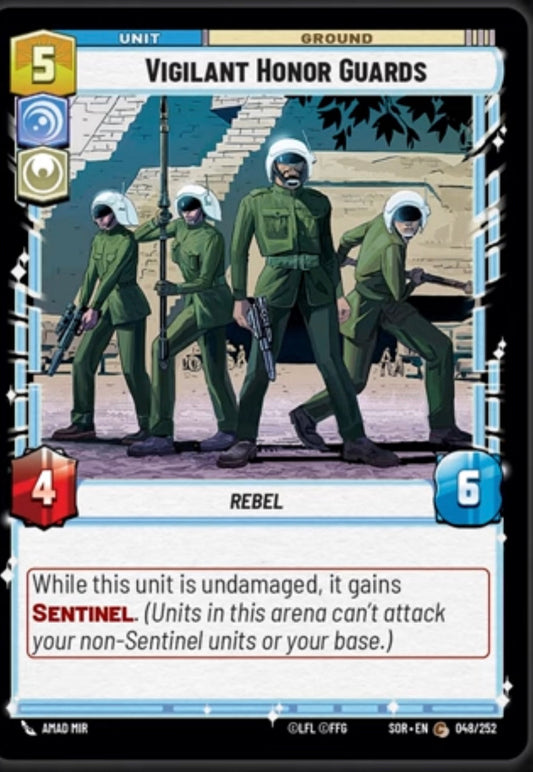 Vigilant Honor Guards (SOR) Common Star Wars Unlimited Fantasy Flight Games Standard Non-Foil 