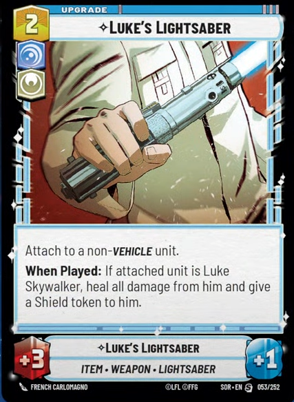 Luke's Lightsaber (SOR) Starter Star Wars Unlimited Fantasy Flight Games Standard Non-Foil 