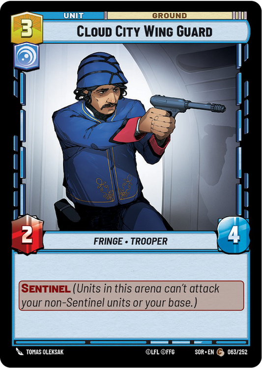 Cloud City Wing Guard (SOR) Common Star Wars Unlimited Fantasy Flight Games Standard Non-Foil 