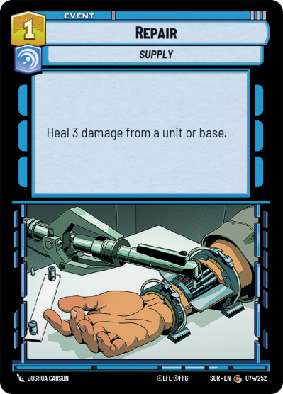 Repair (SOR) Common Star Wars Unlimited Fantasy Flight Games Standard Non-Foil 