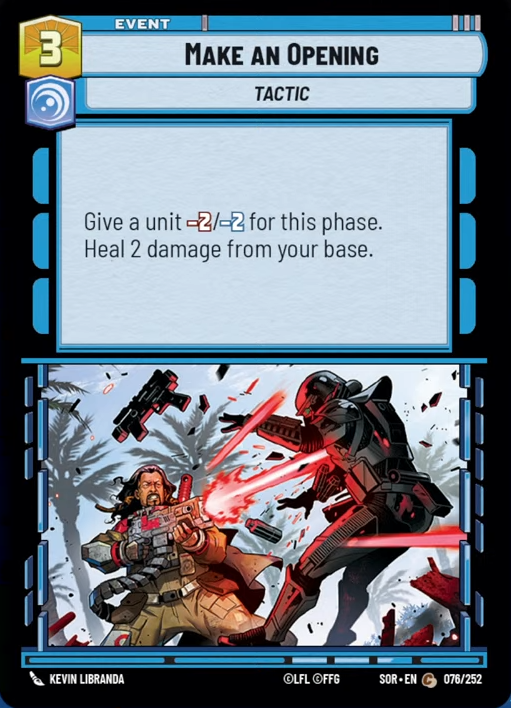 Make an Opening (SOR) Common Star Wars Unlimited Fantasy Flight Games Standard Non-Foil 