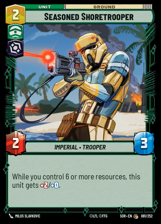 Seasoned Shoretrooper (SOR) Common Star Wars Unlimited Fantasy Flight Games Standard Non-Foil 