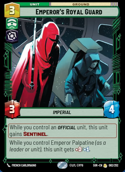 Emperor's Royal Guard (SOR) Rare Star Wars Unlimited Fantasy Flight Games Standard Non-Foil 