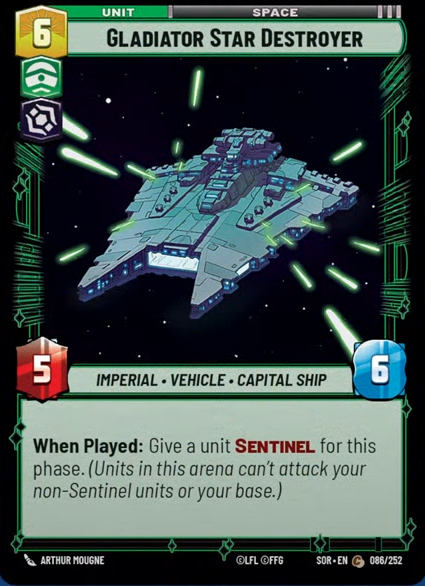 Gladiator Star Destroyer (SOR) Common Star Wars Unlimited Fantasy Flight Games Standard Non-Foil 