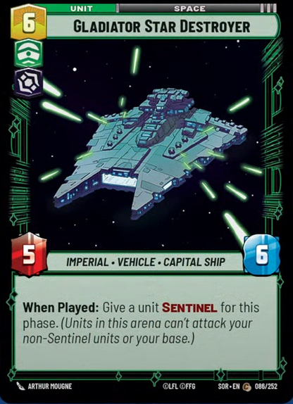 Gladiator Star Destroyer (SOR) Common Star Wars Unlimited Fantasy Flight Games Standard Non-Foil 