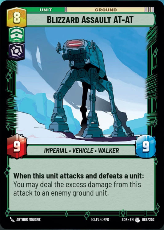 Blizzard Assault AT-AT (SOR) Uncommon Star Wars Unlimited Fantasy Flight Games Standard Non-Foil 
