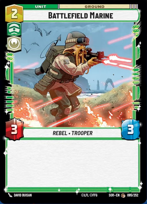 Battlefield Marine (SOR) Common Star Wars Unlimited Fantasy Flight Games Standard Non-Foil 