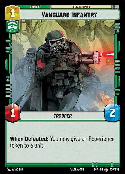 Vanguard Infantry (SOR) Common Star Wars Unlimited Fantasy Flight Games Standard Non-Foil 