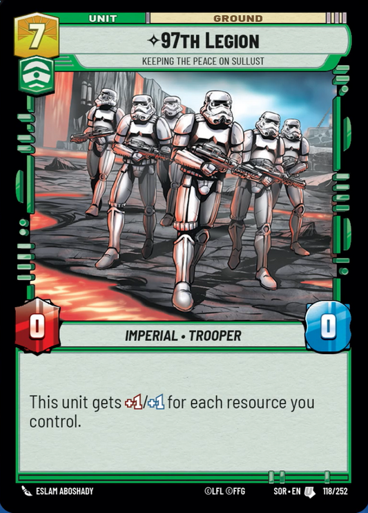 97th Legion - Keeping the Peace on Sullust (SOR) Uncommon Star Wars Unlimited Fantasy Flight Games   