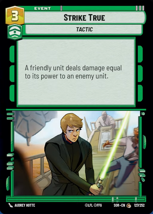 Strike True (SOR) Common Star Wars Unlimited Fantasy Flight Games Standard Non-Foil 
