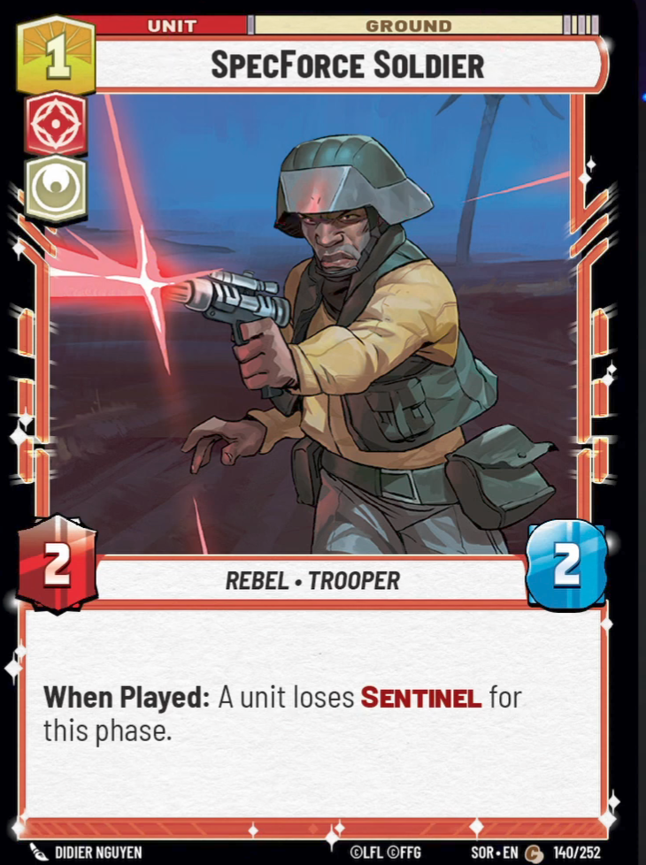 SpecForce Soldier (SOR) Common Star Wars Unlimited Fantasy Flight Games Standard Non-Foil 