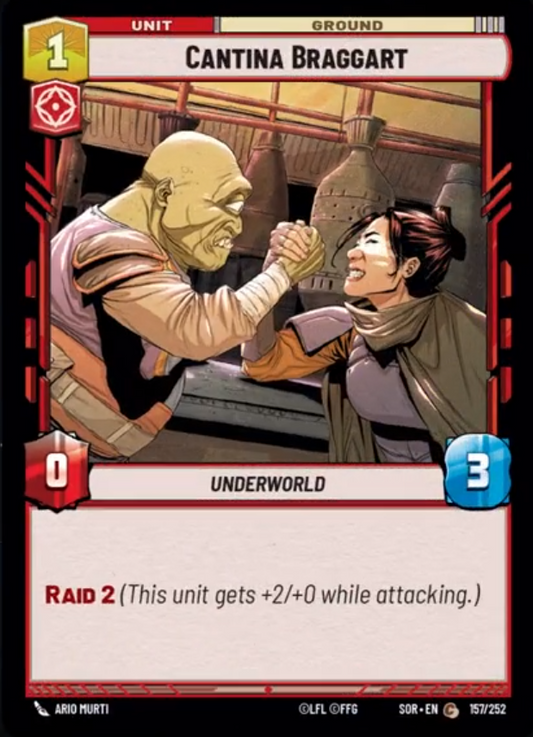 Cantina Braggart (SOR) Common Star Wars Unlimited Fantasy Flight Games Standard Non-Foil 
